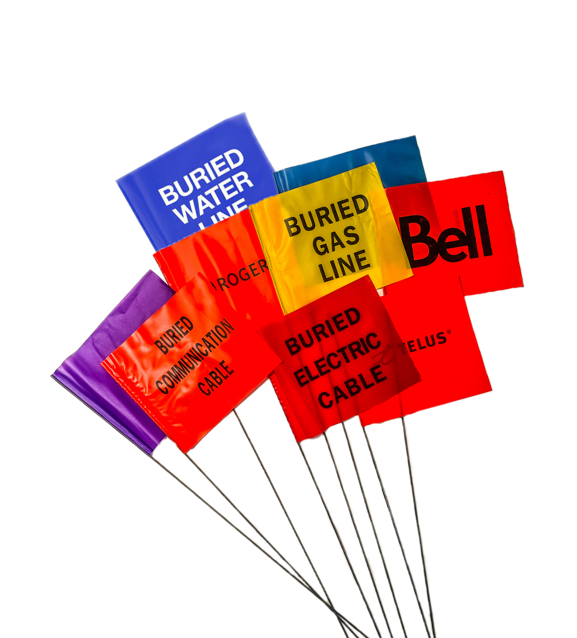 Utility Marking Flag 4" x 5" x 30" – ZMAC